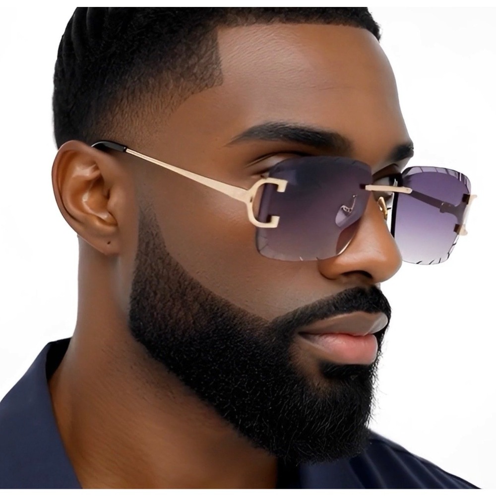 Sunglasses Men's Fashion Square Black Lens Cholo Gangs Rapper Shades Hip Hop New